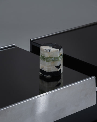 MARBLE AND GREEN ONYX SCENTED CANDLE