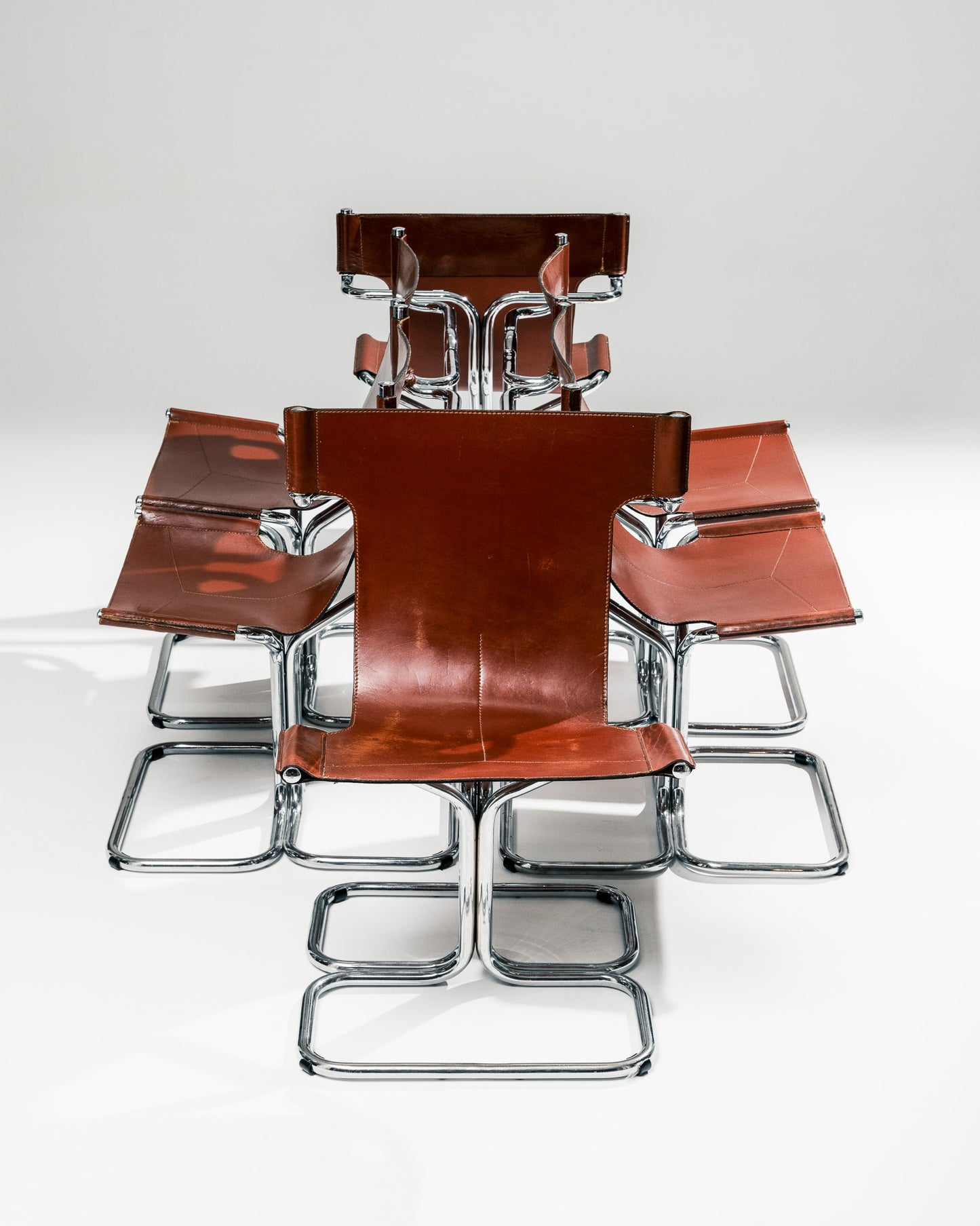 SET OF 6 'TOPOS' CHAIRS, GRUPPO DAM, BUSNELLI, 1970s