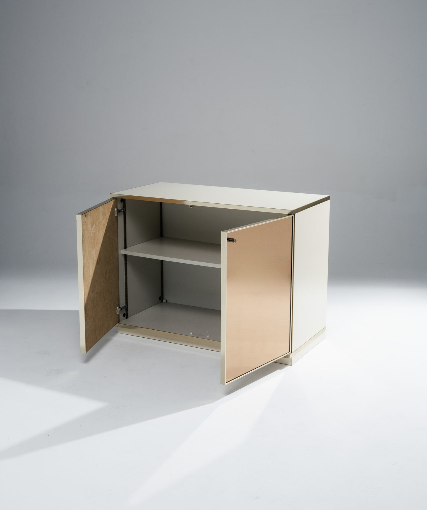 BUFFET EN MIROIR ET LAITON, RENATO ZETI, 1970s