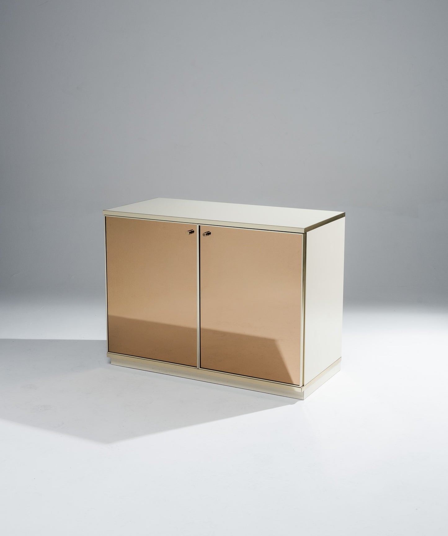 BUFFET EN MIROIR ET LAITON, RENATO ZETI, 1970s