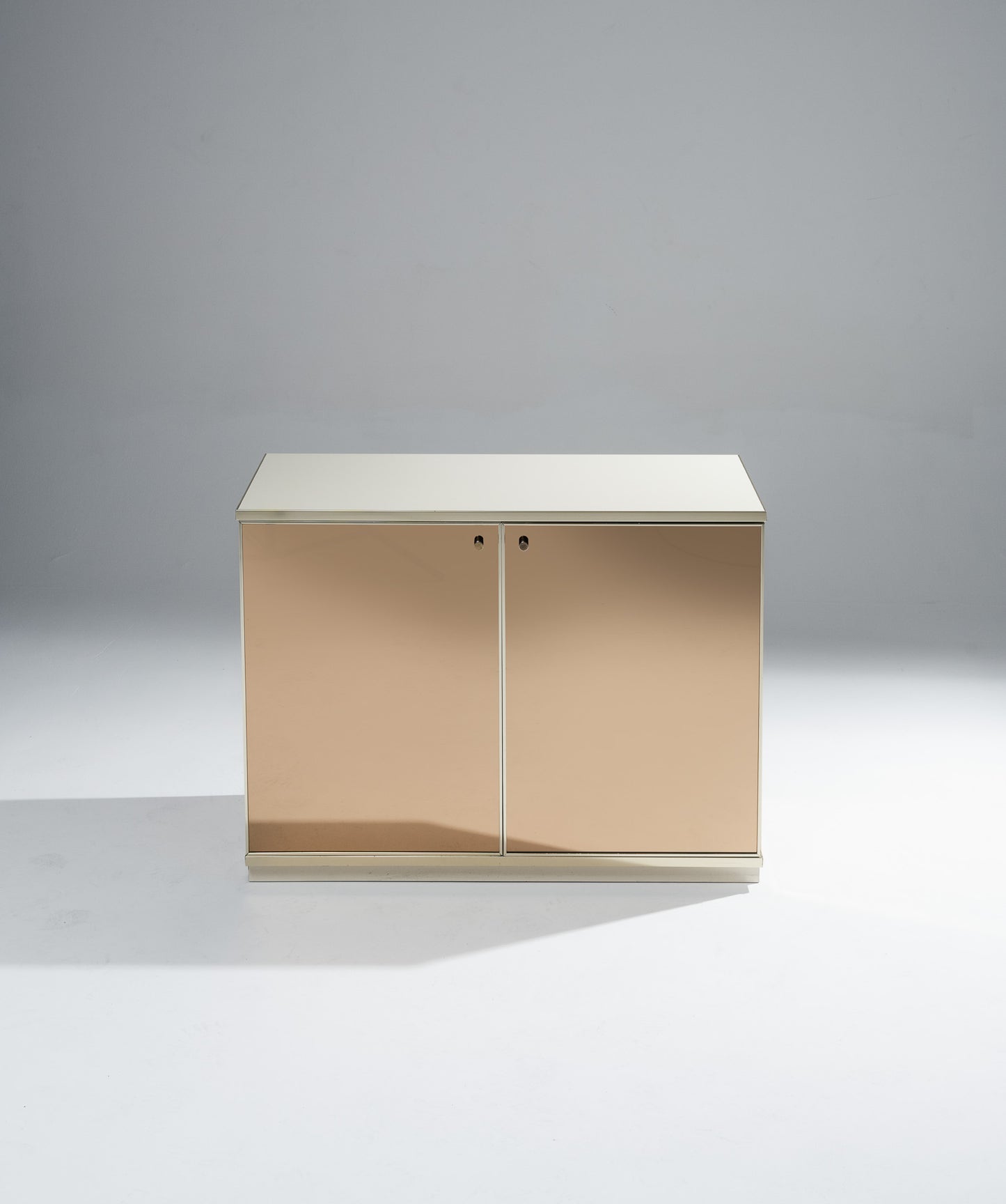 BUFFET EN MIROIR ET LAITON, RENATO ZETI, 1970s