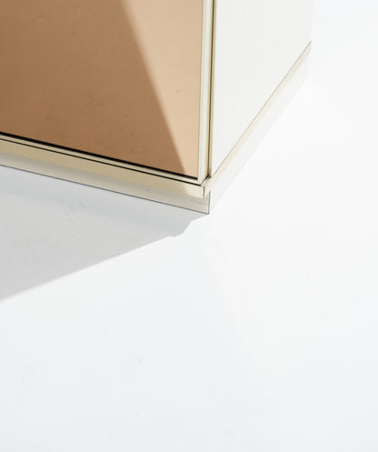 BUFFET EN MIROIR ET LAITON, RENATO ZETI, 1970s