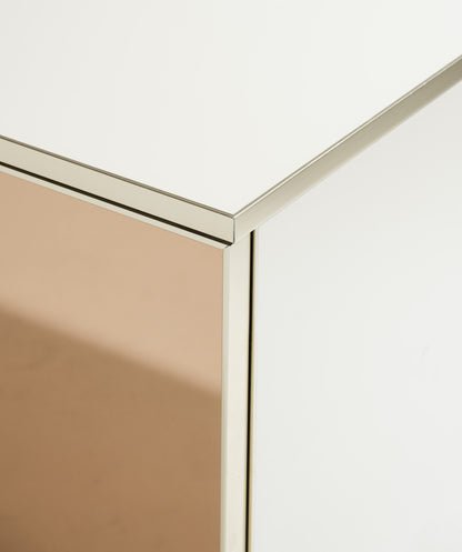 BUFFET EN MIROIR ET LAITON, RENATO ZETI, 1970s