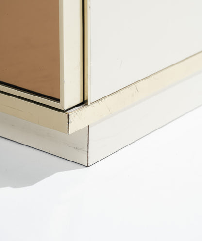 BUFFET EN MIROIR ET LAITON, RENATO ZETI, 1970s