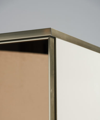 BUFFET EN MIROIR ET LAITON, RENATO ZETI, 1970s