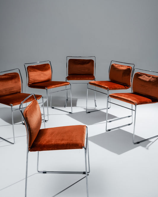 SET DE 6 CHAISES 'TULU', KAZUHIDE TAKAHAMA, 1970s
