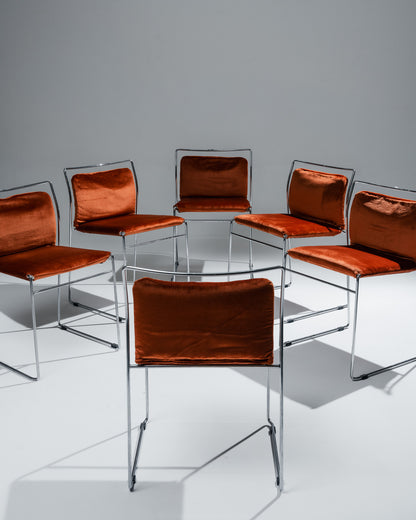 SET DE 6 CHAISES 'TULU', KAZUHIDE TAKAHAMA, 1970s