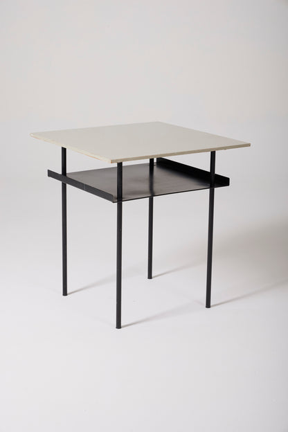 Tavolino laterale in bianco e nero Wim Rietveld, anni '50