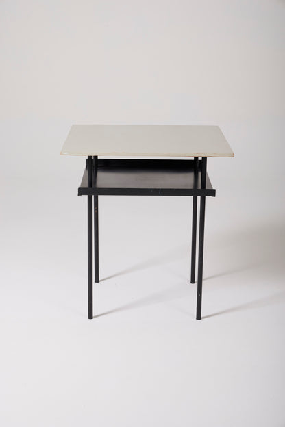 Tavolino laterale in bianco e nero Wim Rietveld, anni '50