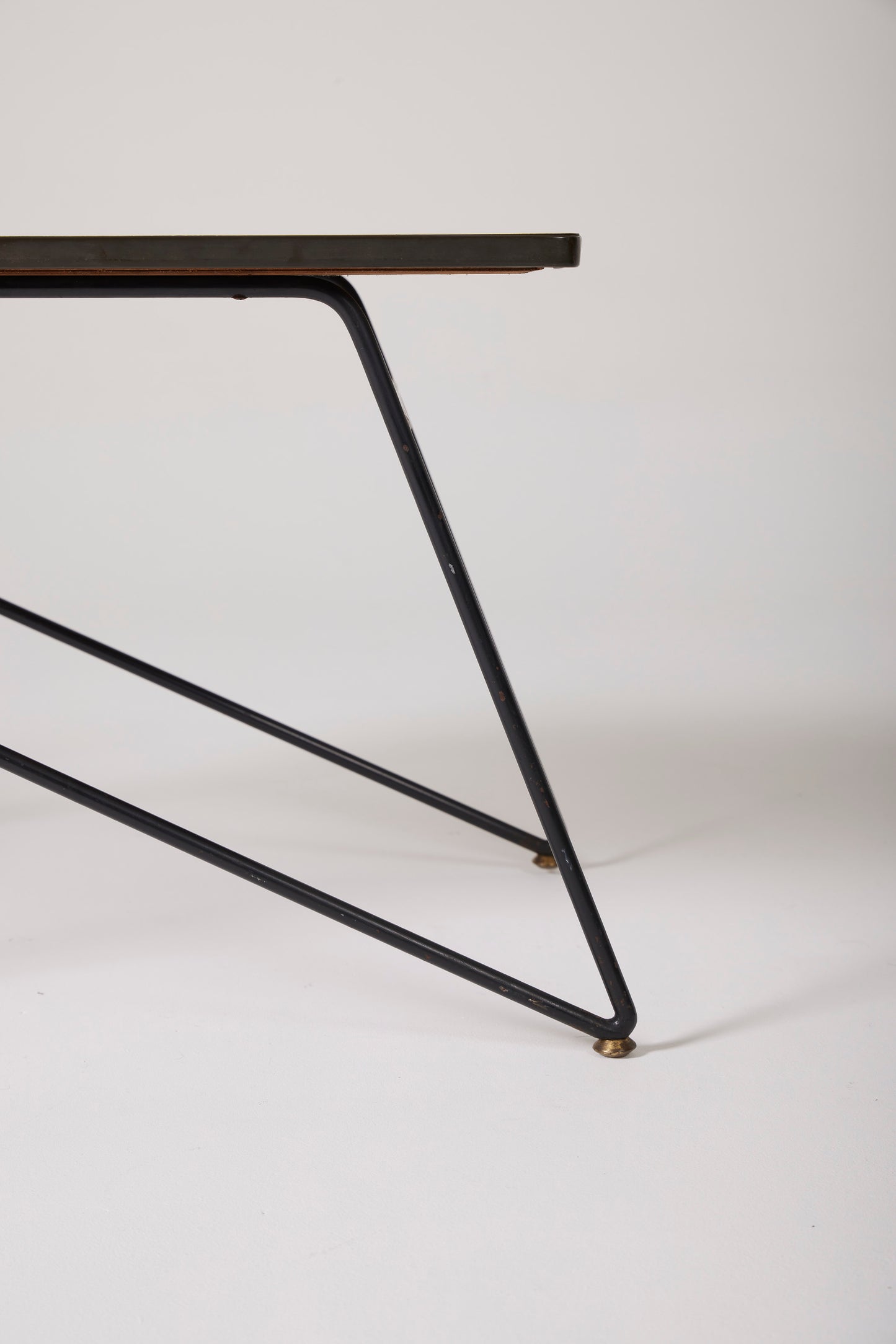 TABLE BASSE JAUNE ET NOIR GASTONE RINALDI, 1950s