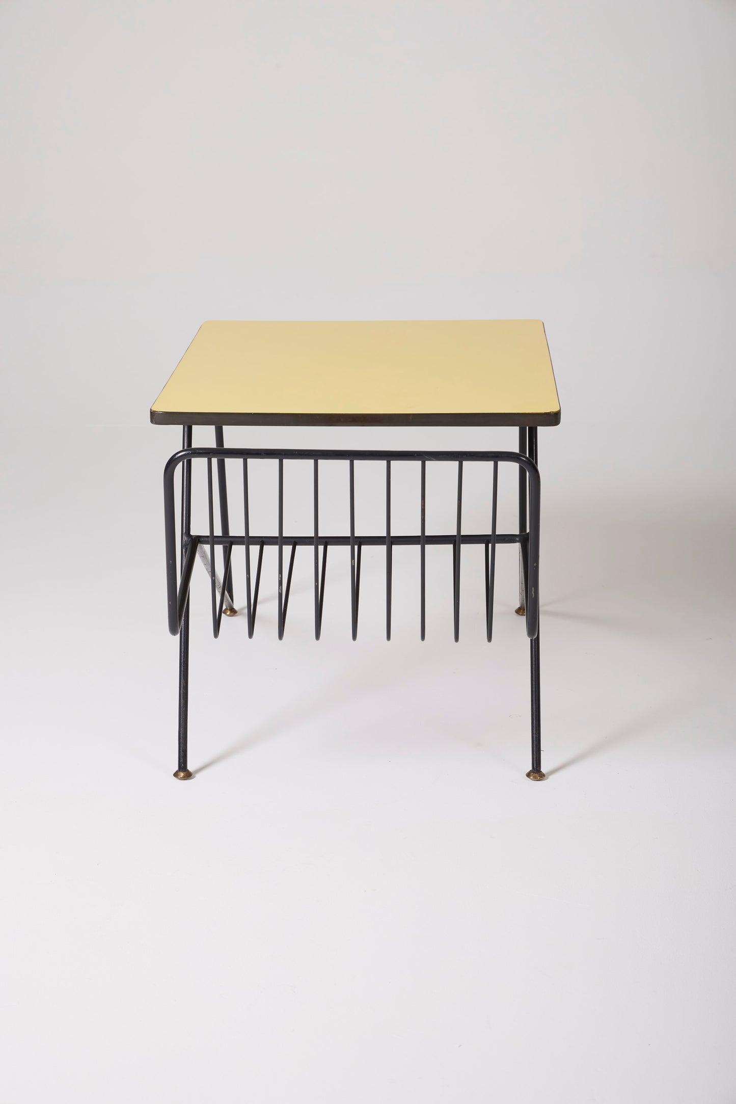 TABLE BASSE JAUNE ET NOIR GASTONE RINALDI, 1950s