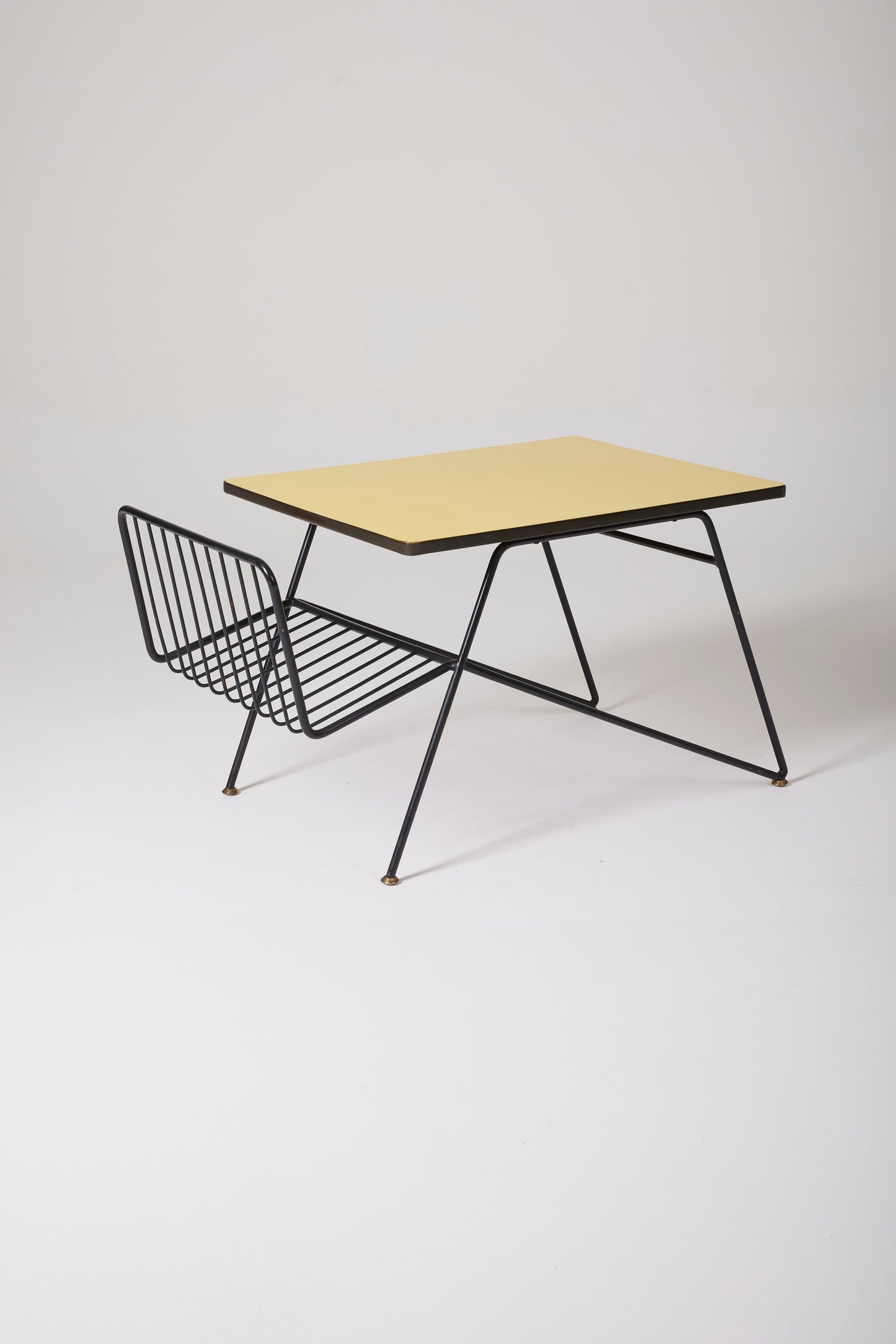 TABLE BASSE JAUNE ET NOIR GASTONE RINALDI, 1950s