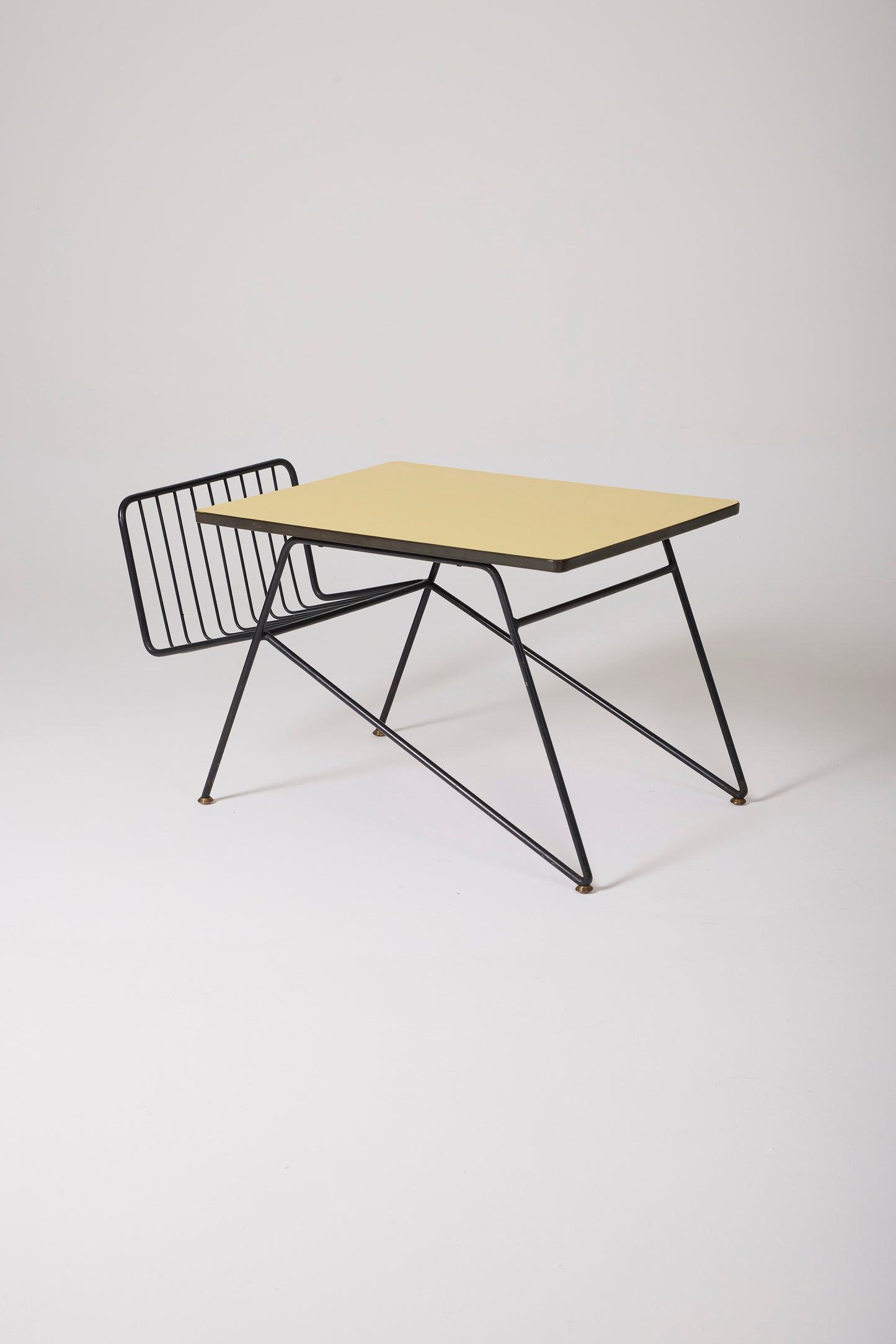 TABLE BASSE JAUNE ET NOIR GASTONE RINALDI, 1950s