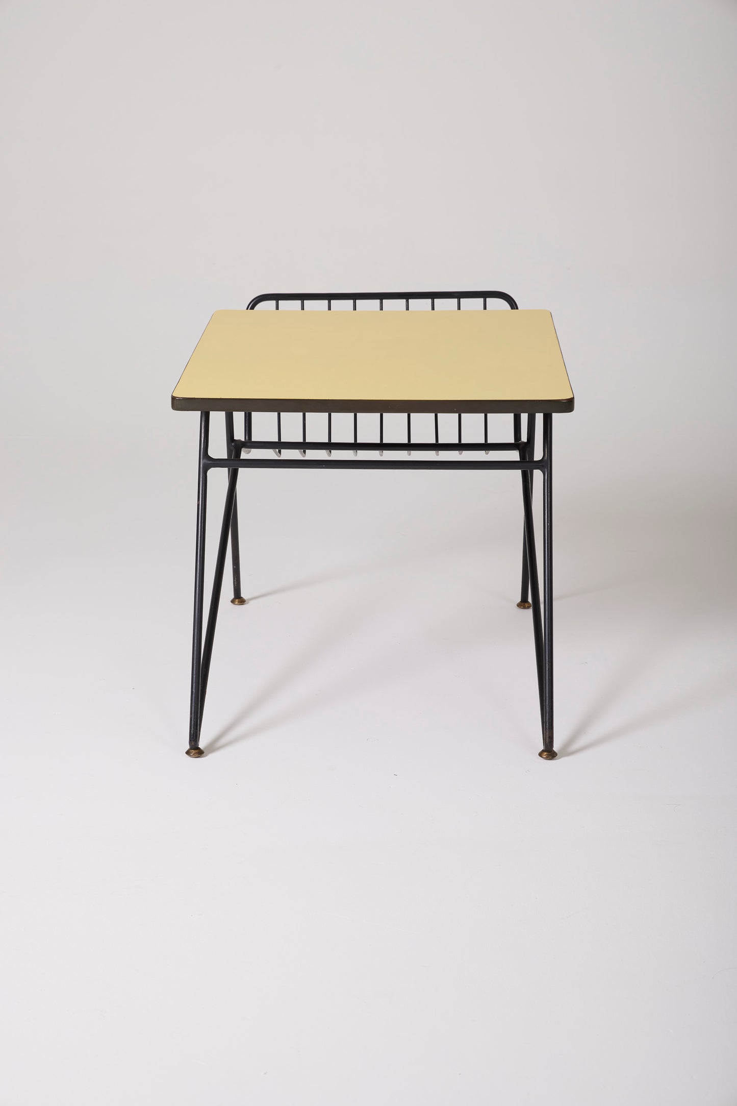 TABLE BASSE JAUNE ET NOIR GASTONE RINALDI, 1950s