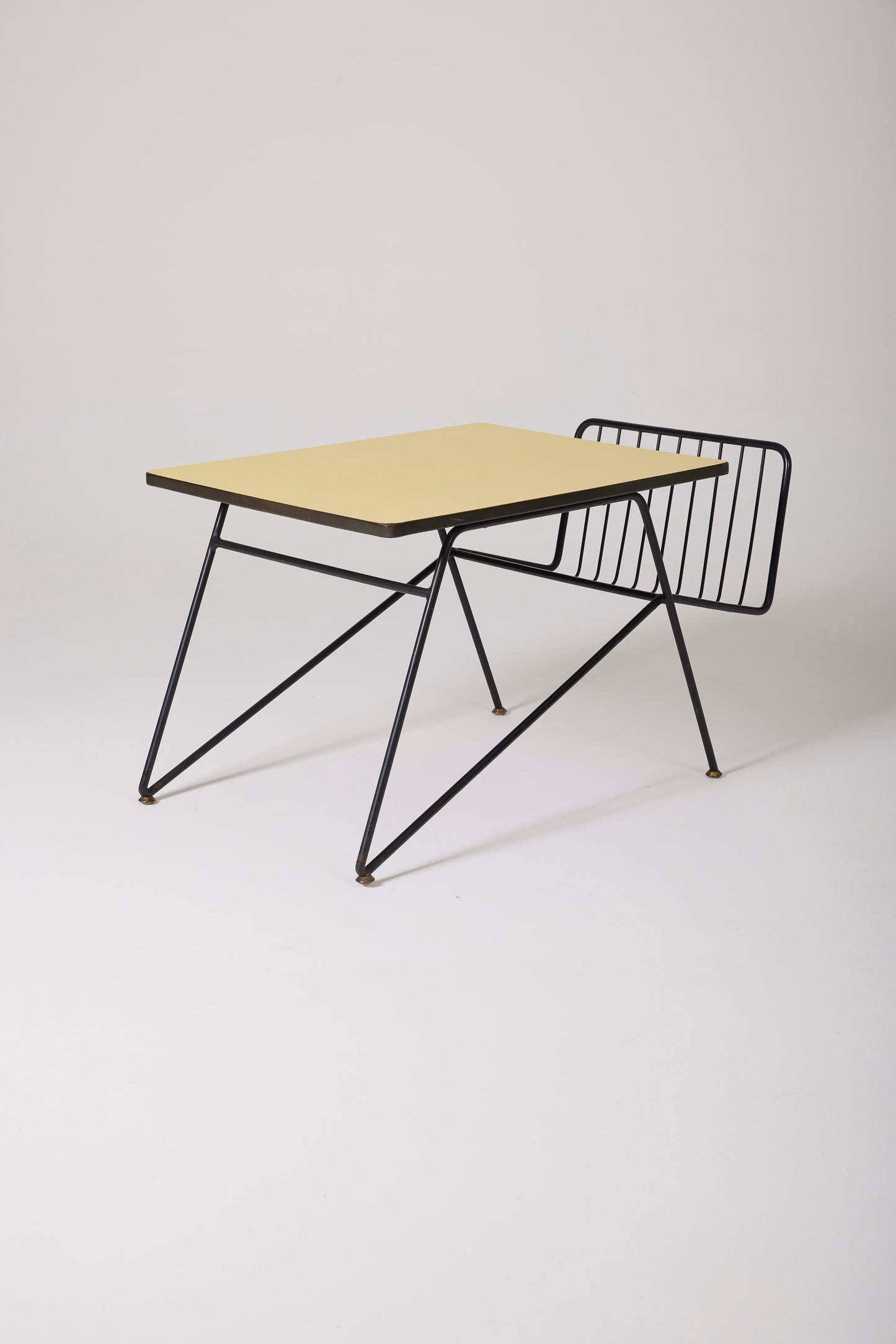 TABLE BASSE JAUNE ET NOIR GASTONE RINALDI, 1950s