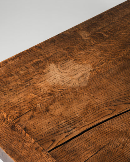 TABLE EN CHÊNE ET FERRONERIE, 1940s