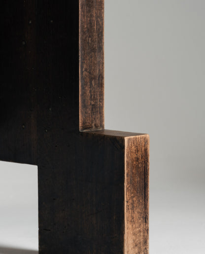 TABLE EN CHÊNE ET FERRONERIE, 1940s