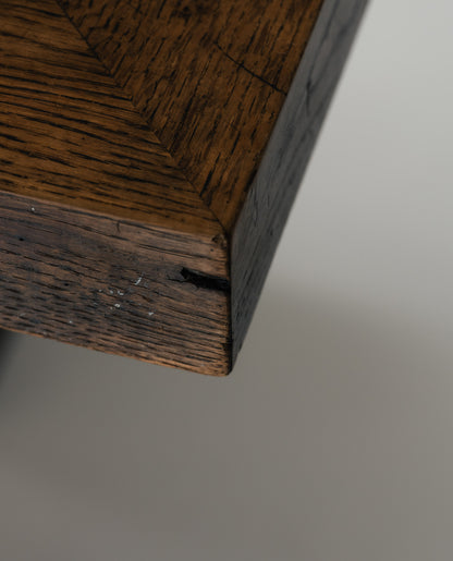 TABLE EN CHÊNE ET FERRONERIE, 1940s