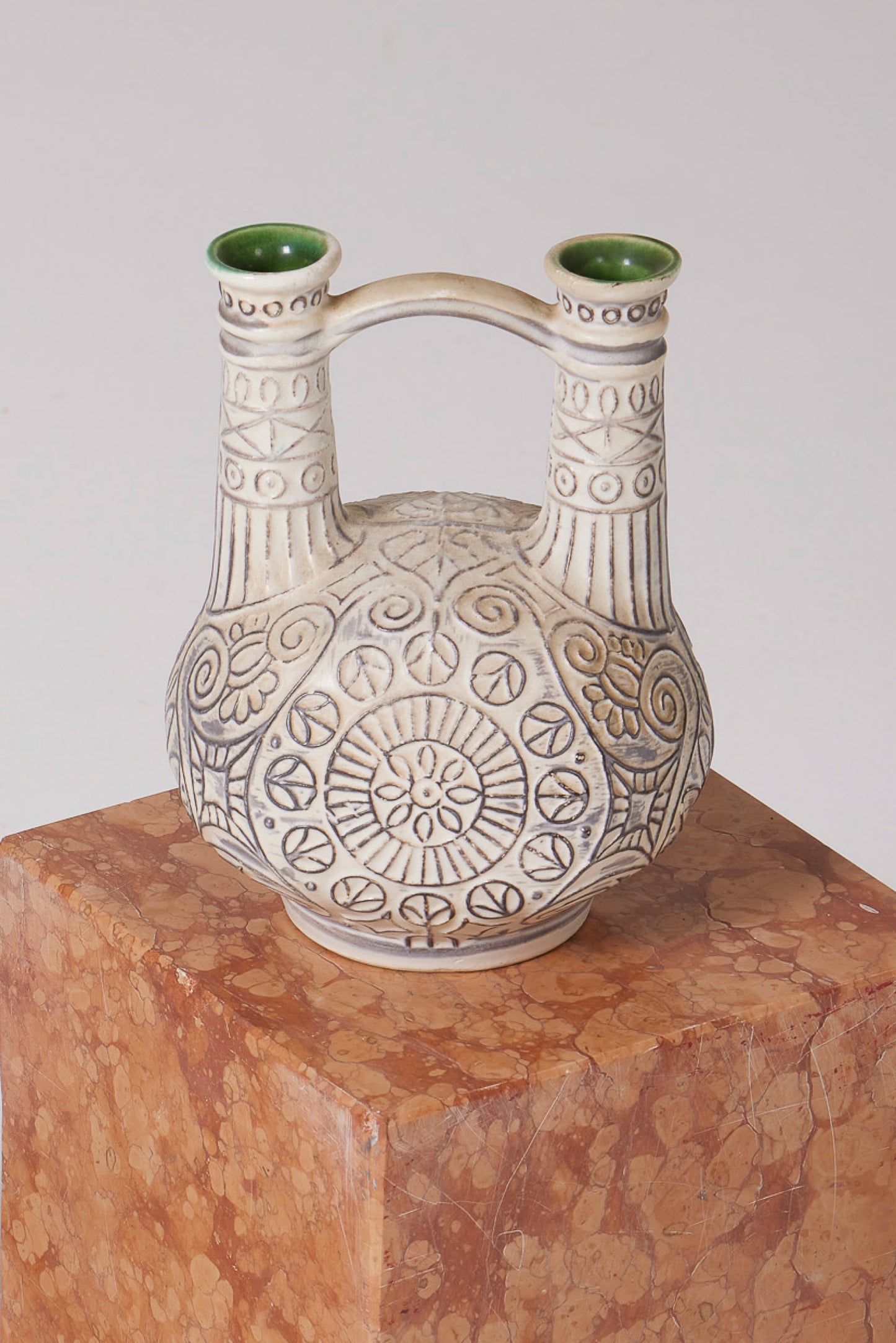 DOUBLE-SOLIFLOWER CERAMIC VASE