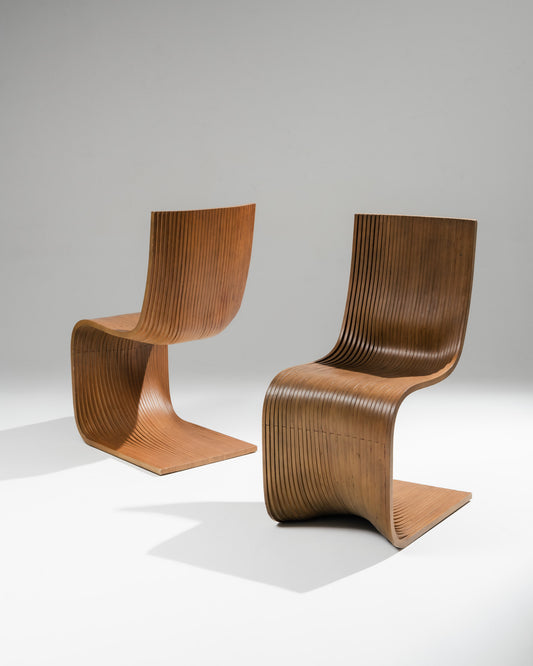 PAIRE DE CHAISES EN BAMBOU, ALEJANDRO ESTRADA, PIEGATTO, 2000s