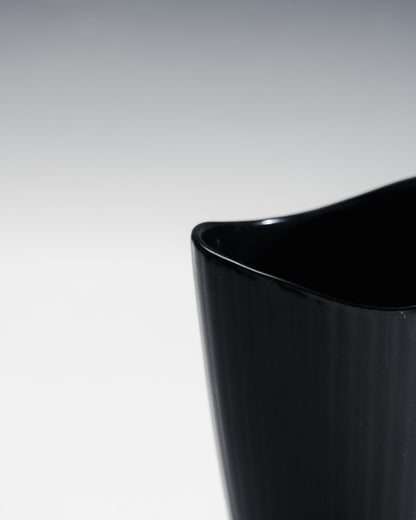 SMALL RIBBED STONEWARE VASE, UPSALA-EKEBY, 1950s