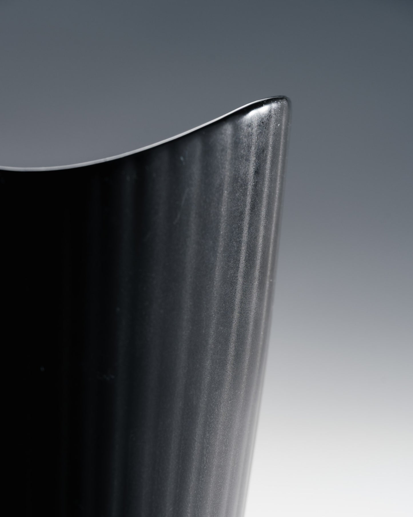SMALL RIBBED STONEWARE VASE, UPSALA-EKEBY, 1950s