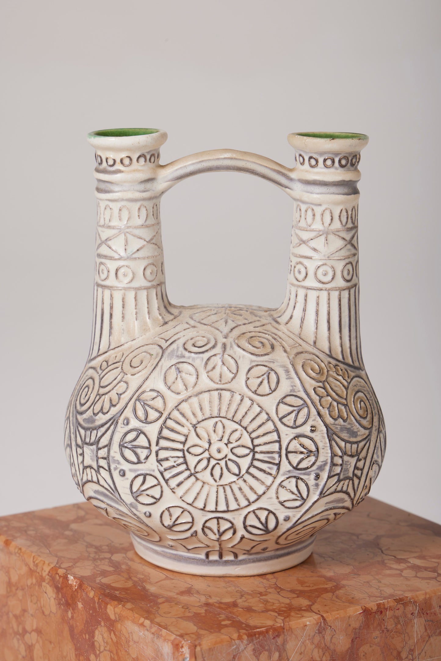 DOUBLE-SOLIFLOWER CERAMIC VASE