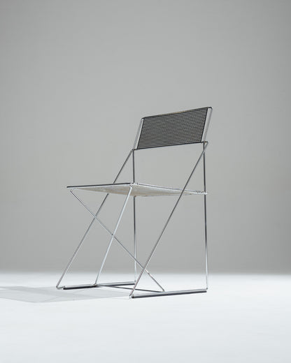 SET OF 4 'X-LINE' CHAIRS, NIELS JØRGEN HAUGESEN, MAGIS, 1970s