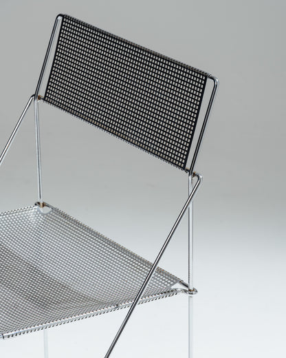 SET OF 4 'X-LINE' CHAIRS, NIELS JØRGEN HAUGESEN, MAGIS, 1970s