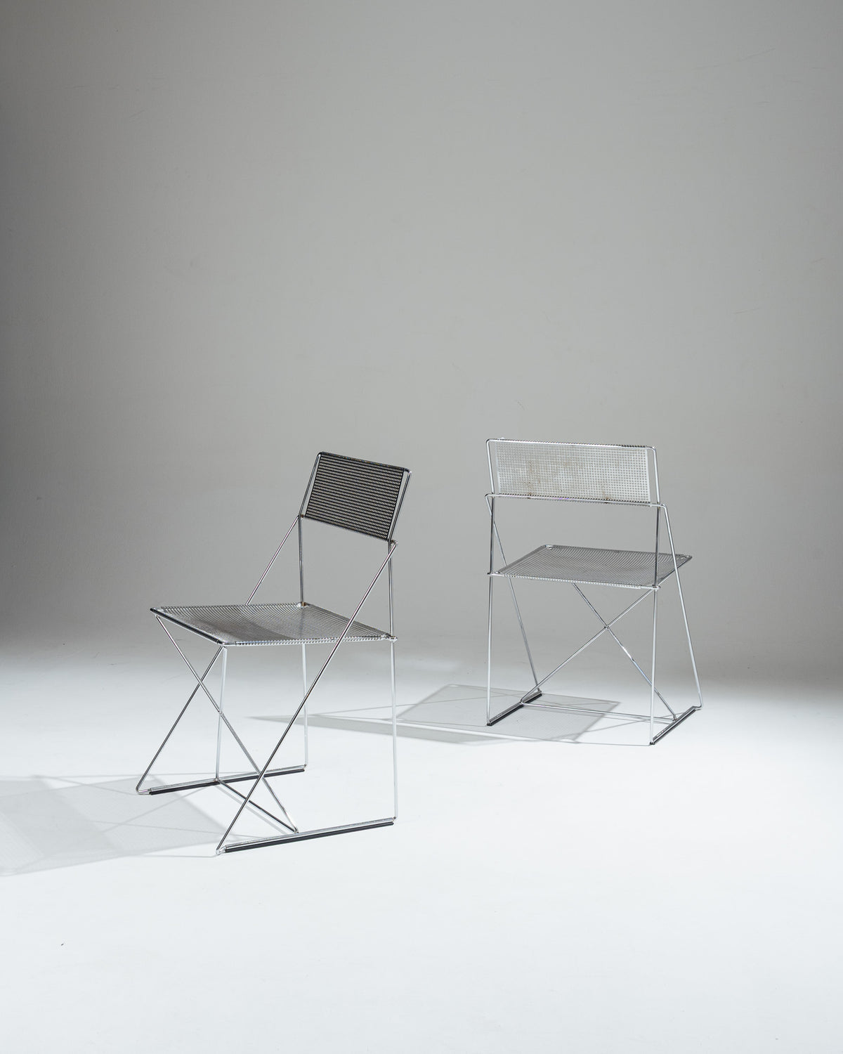 SET OF 4 'X-LINE' CHAIRS, NIELS JØRGEN HAUGESEN, MAGIS, 1970s