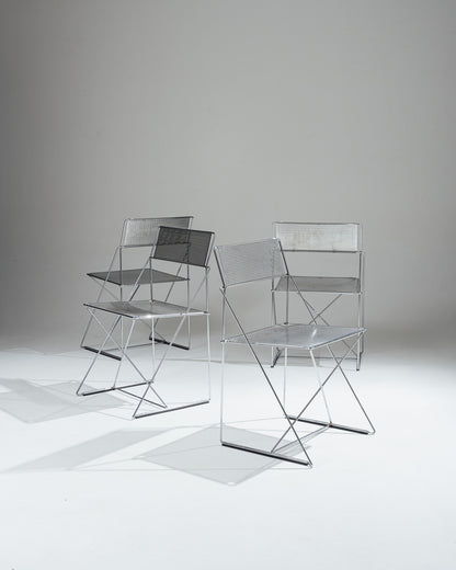 PAIRE DE CHAISES 'X-LINE', NIELS JØRGEN HAUGESEN, MAGIS, 1970s