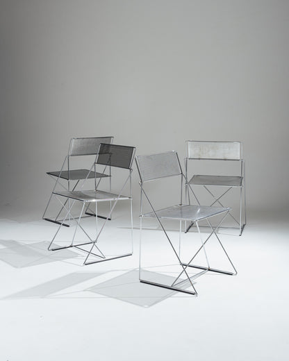 PAIRE DE CHAISES 'X-LINE', NIELS JØRGEN HAUGESEN, MAGIS, 1970s