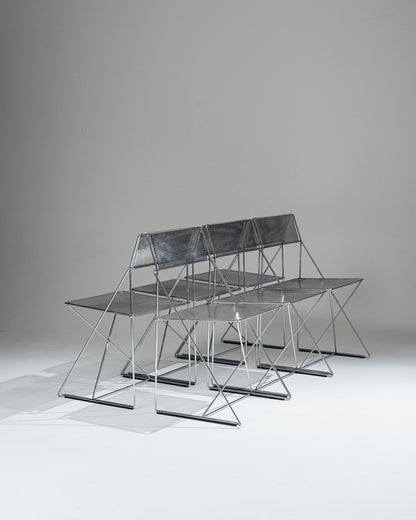 PAIRE DE CHAISES 'X-LINE', NIELS JØRGEN HAUGESEN, MAGIS, 1970s