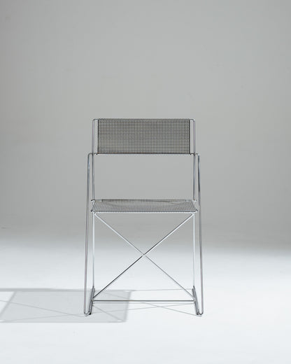 SET OF 4 'X-LINE' CHAIRS, NIELS JØRGEN HAUGESEN, MAGIS, 1970s