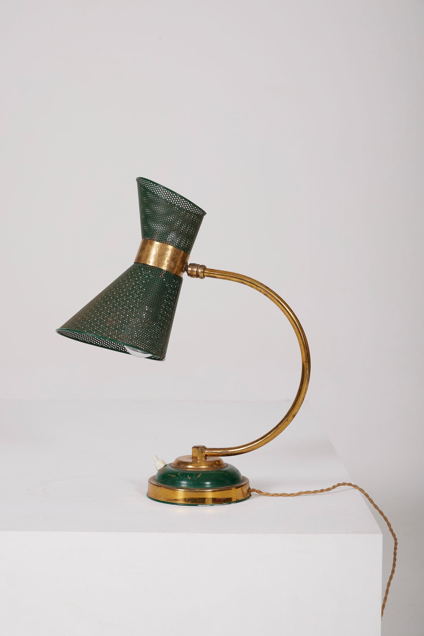 Brass and metal lamp