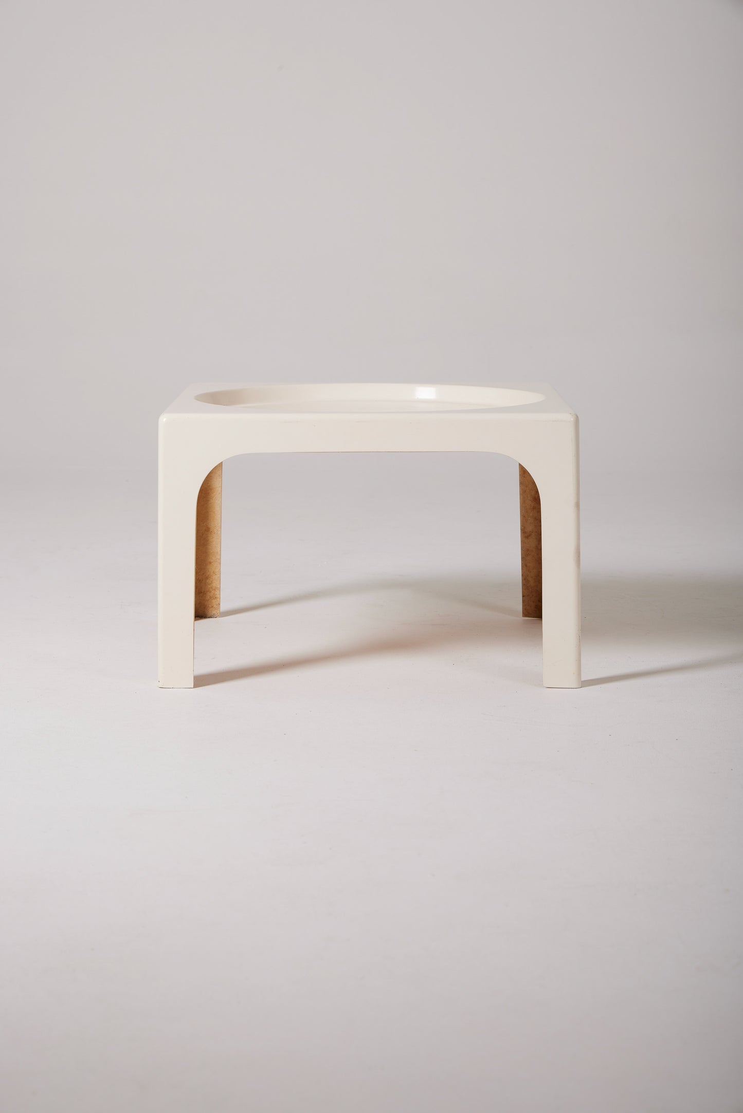 MARC BERTHIER WHITE COFFEE TABLE, 1970s