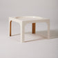 MARC BERTHIER WHITE COFFEE TABLE, 1970s