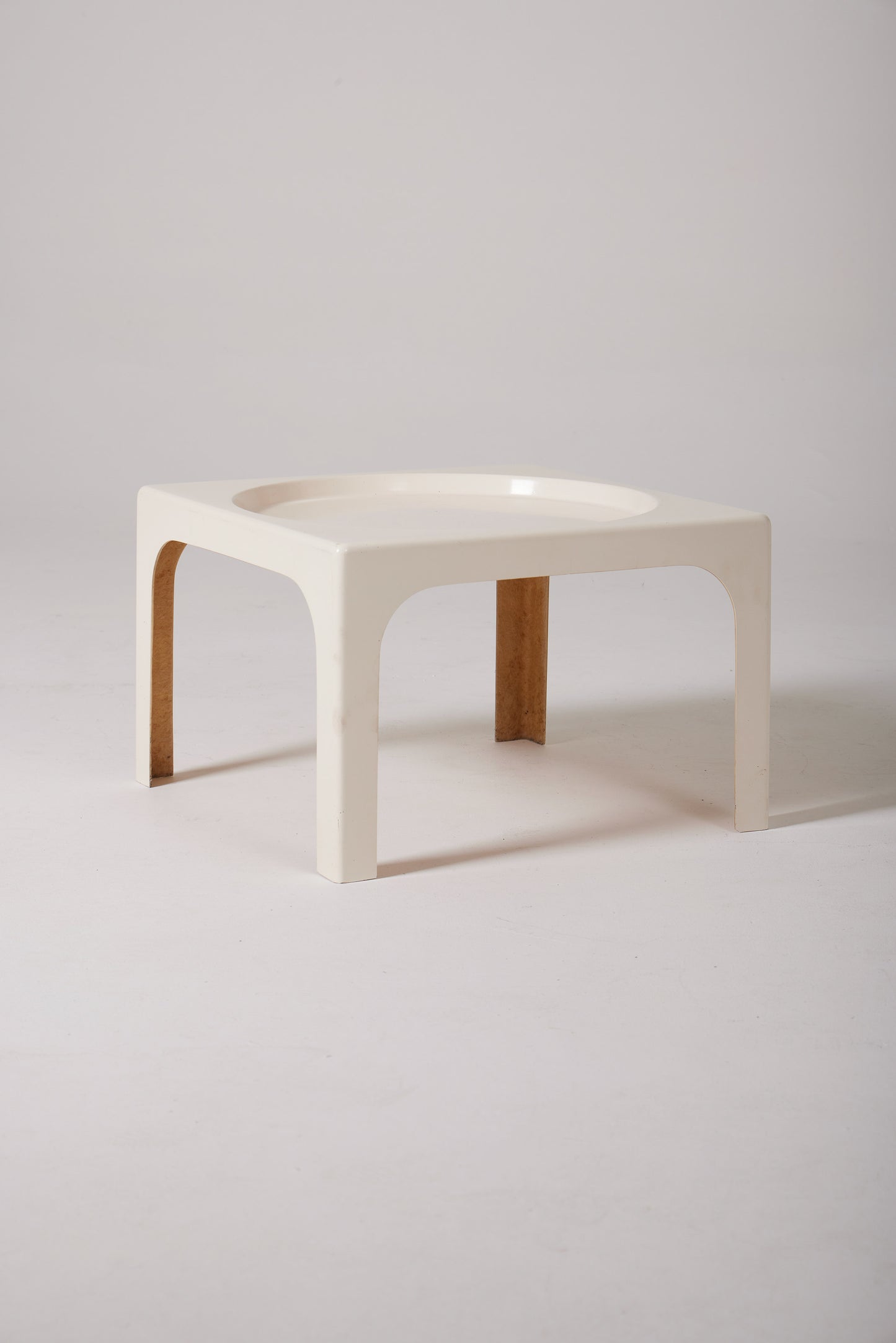 MARC BERTHIER WHITE COFFEE TABLE, 1970s