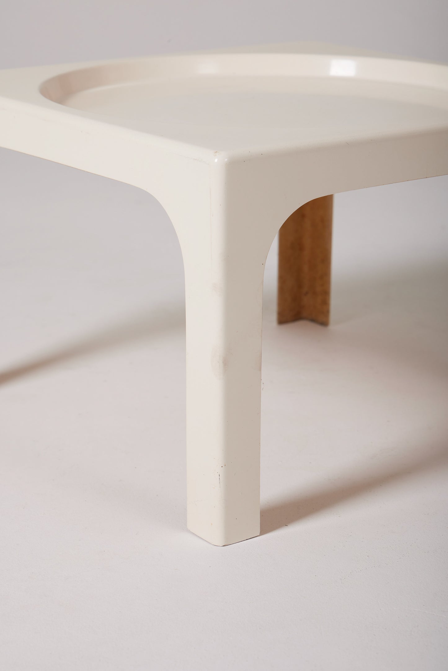 MARC BERTHIER WHITE COFFEE TABLE, 1970s