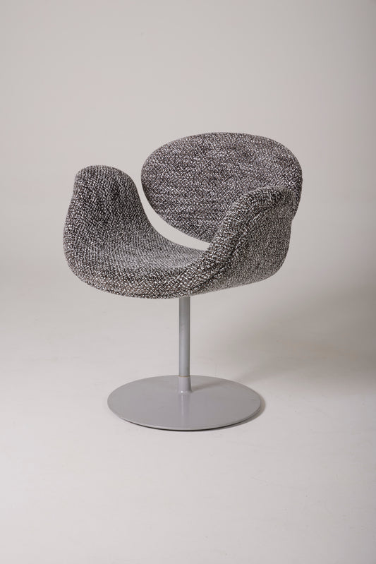 PIERRE PAULIN "TULIPE" TWEED ARMCHAIR, 1960s