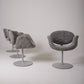 SET OF 4 TWEED "TULIPE" ARMCHAIRS PIERRE PAULIN, 1960s