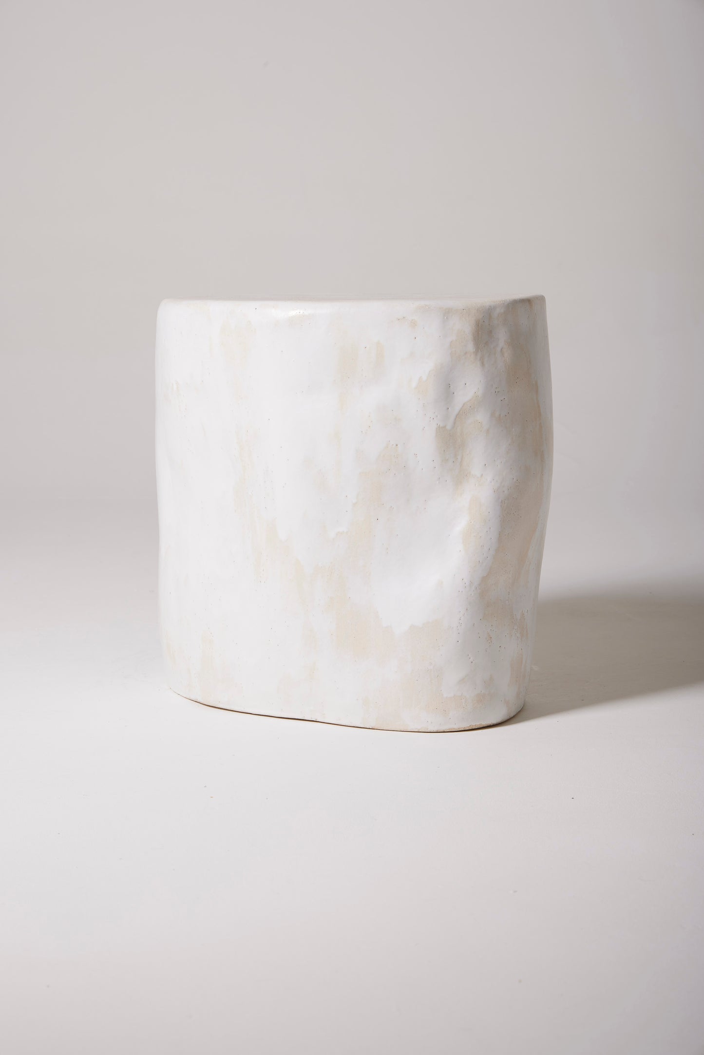 WHITE CERAMIC SIDE TABLE