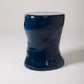 NAVY BLUE CERAMIC SIDE TABLE