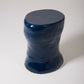 NAVY BLUE CERAMIC SIDE TABLE