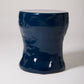 NAVY BLUE CERAMIC SIDE TABLE