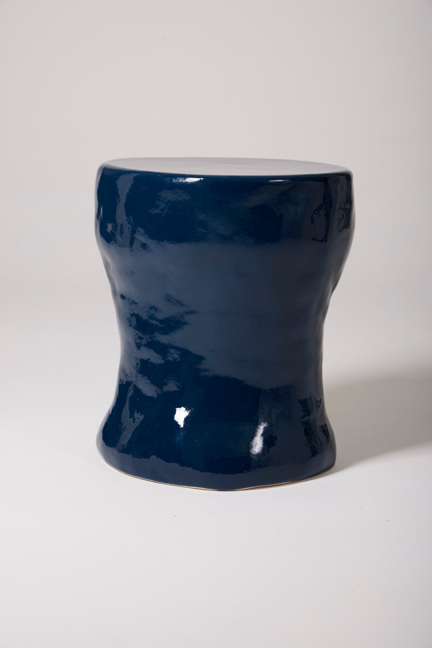 NAVY BLUE CERAMIC SIDE TABLE