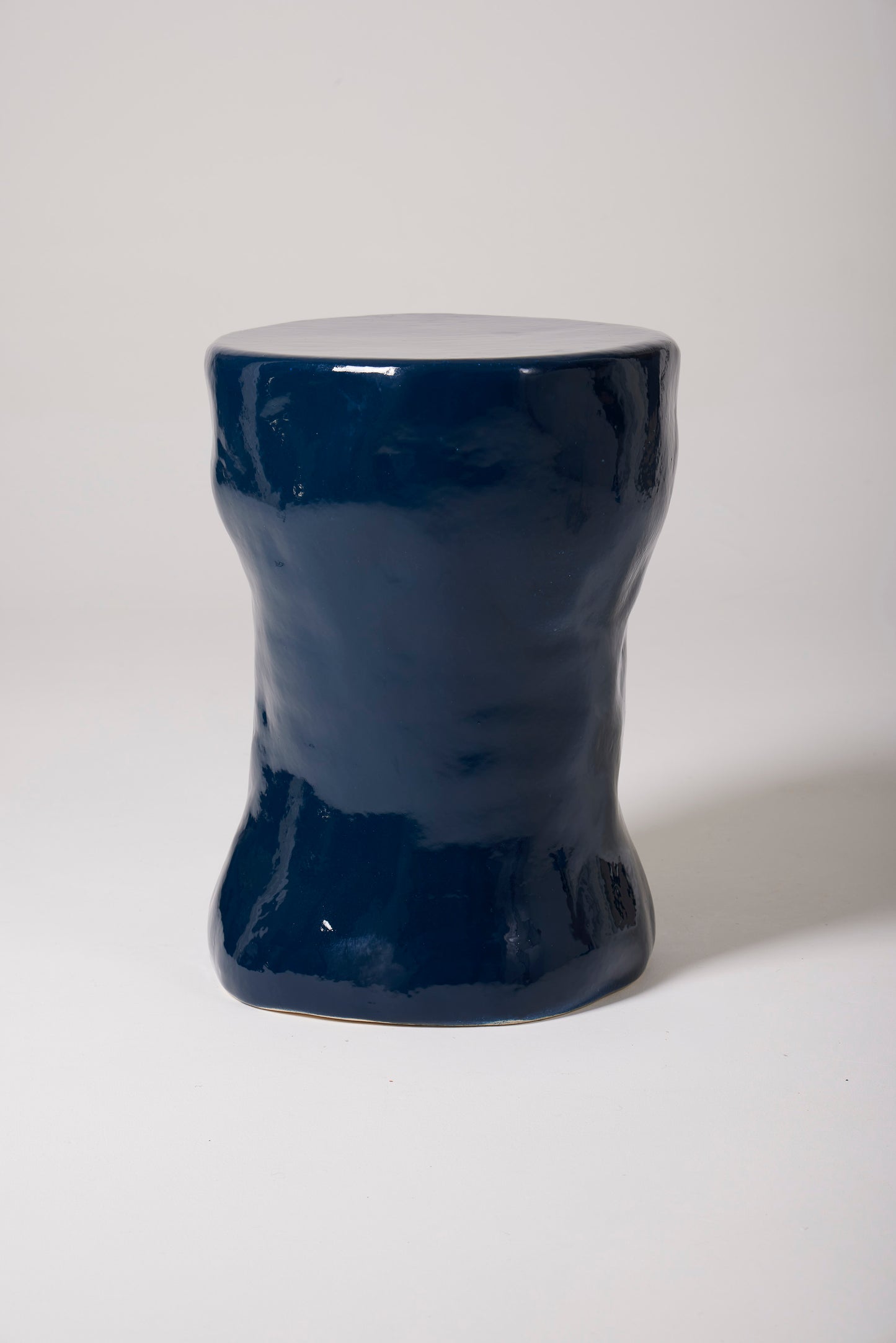 NAVY BLUE CERAMIC SIDE TABLE