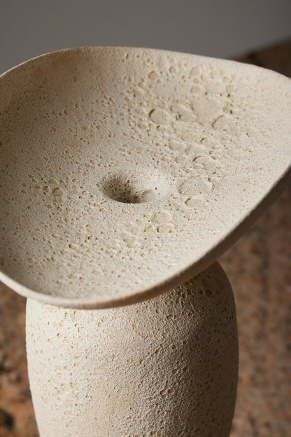 CHAMOTTÉ STONEWARE CUT VASE