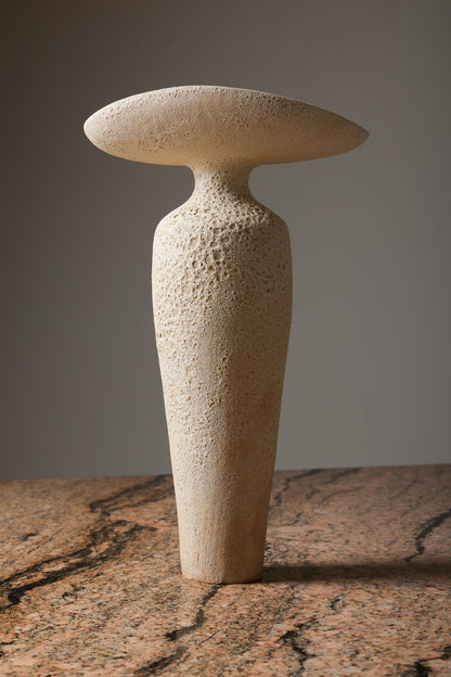 CHAMOTTÉ STONEWARE CUT VASE