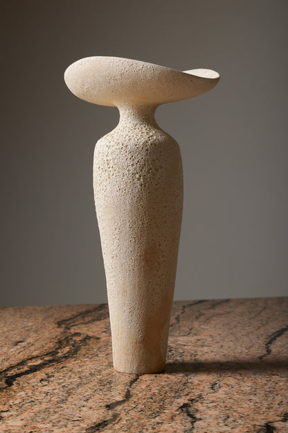 CHAMOTTÉ STONEWARE CUT VASE